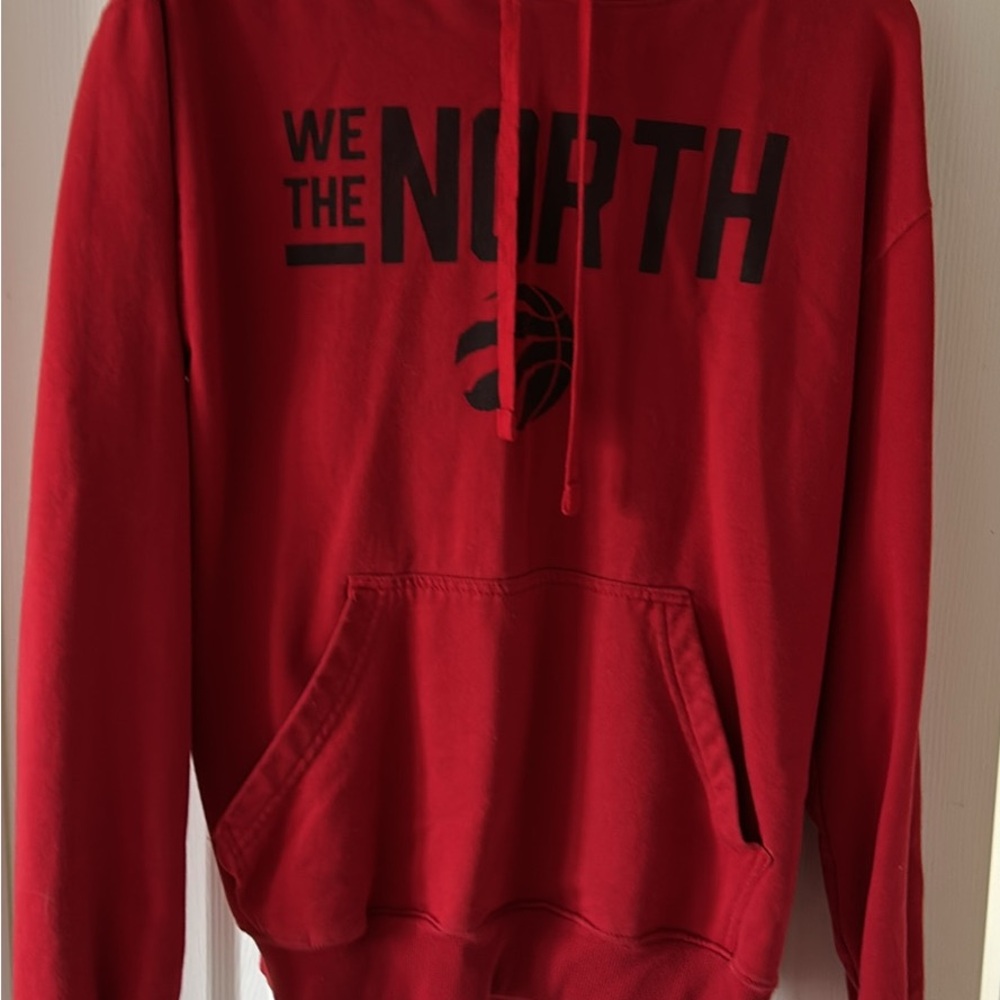Red Hoodie with Black Print